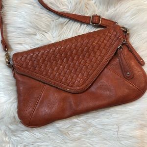 Cognac Crossbody Bag Clutch